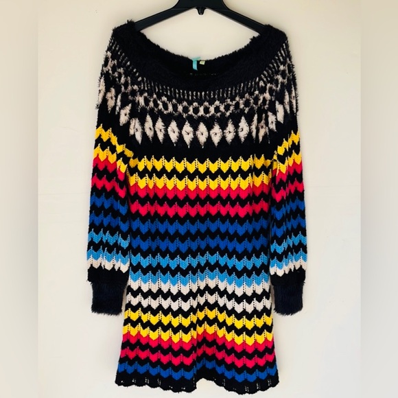 Farm Rio | Colorful Boho Sweater Dress EUC (Size M) - Picture 2 of 10
